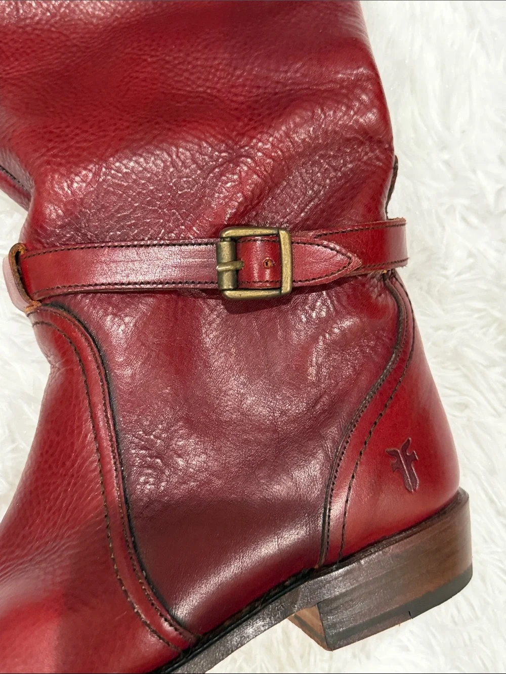 Frye Burgundy Over-the-Knee Leather Boots